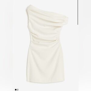 Draped one shoulder dress
